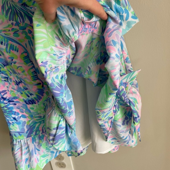 Lilly Pulitzer Darlah Stretch Dress - Blue/Green/Pink - Size 2 - Picture 12 of 13